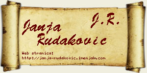 Janja Rudaković vizit kartica